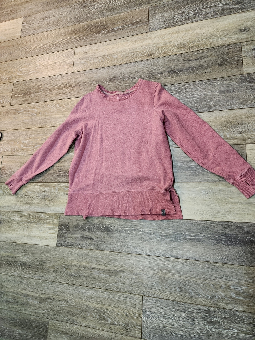 L.L. Bean Heathered Mauve Pink Crewneck Pullover Size Medium
